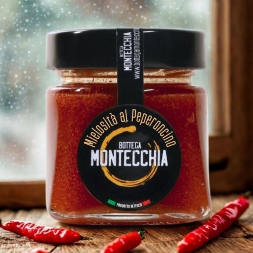 mielosità miele al peperoncino 110ml biologico senza trattamenti Bottega Montecchia a Teramo in Abruzzo